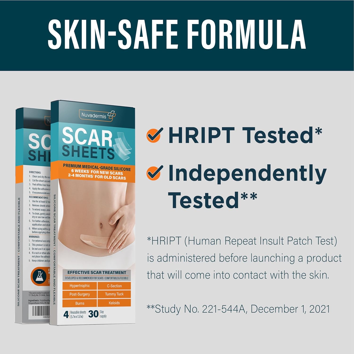 Silicone Scar Sheets - Light Skin Tone