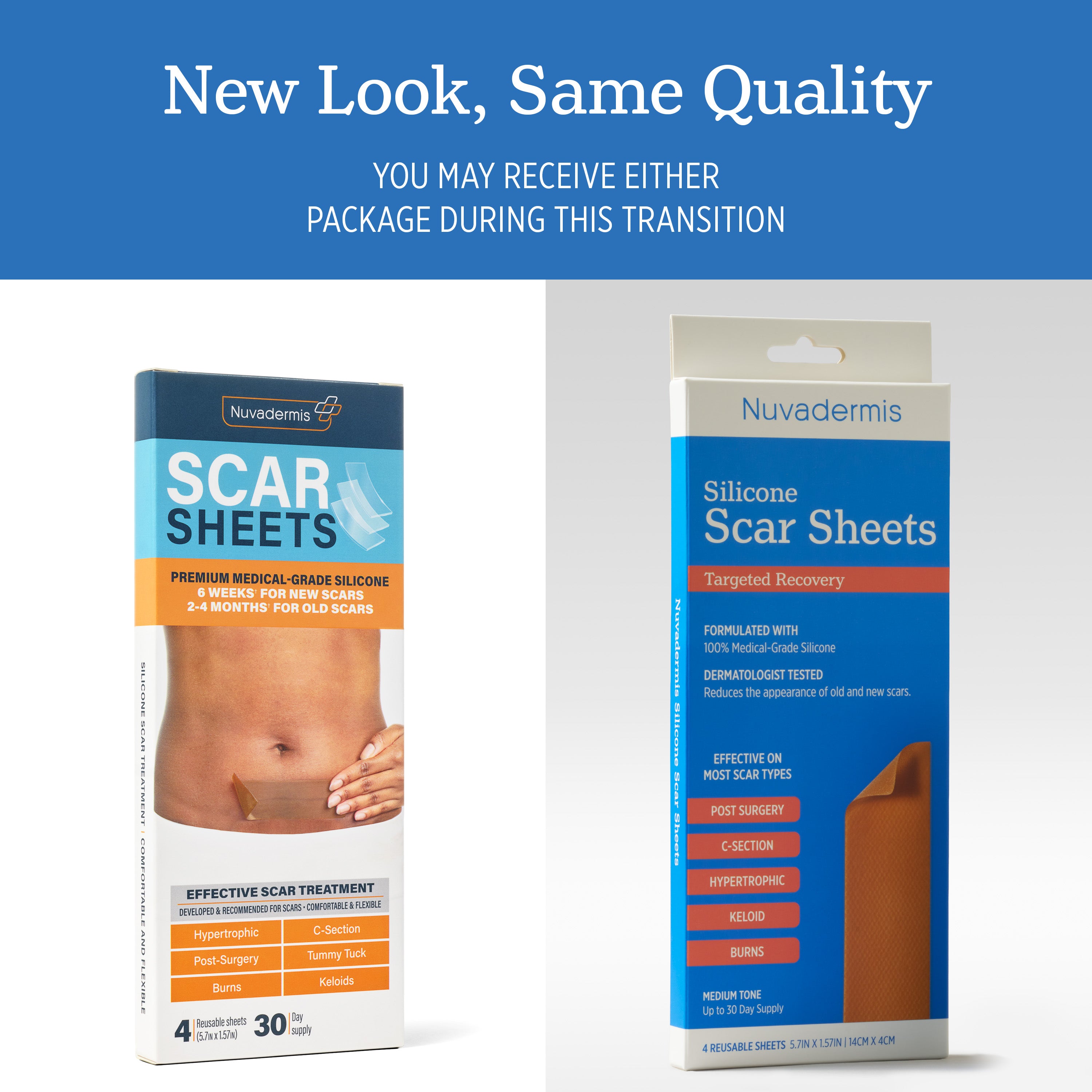 Silicone Scar Sheets - Medium Skin Tone