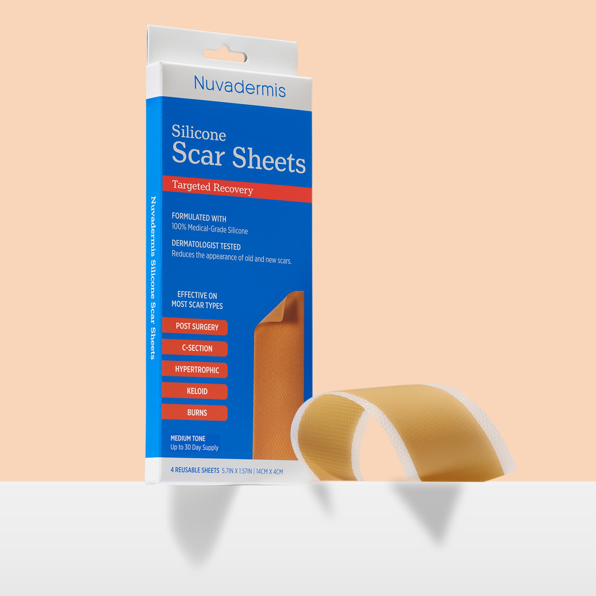 Silicone Scar Sheets - Medium Skin Tone