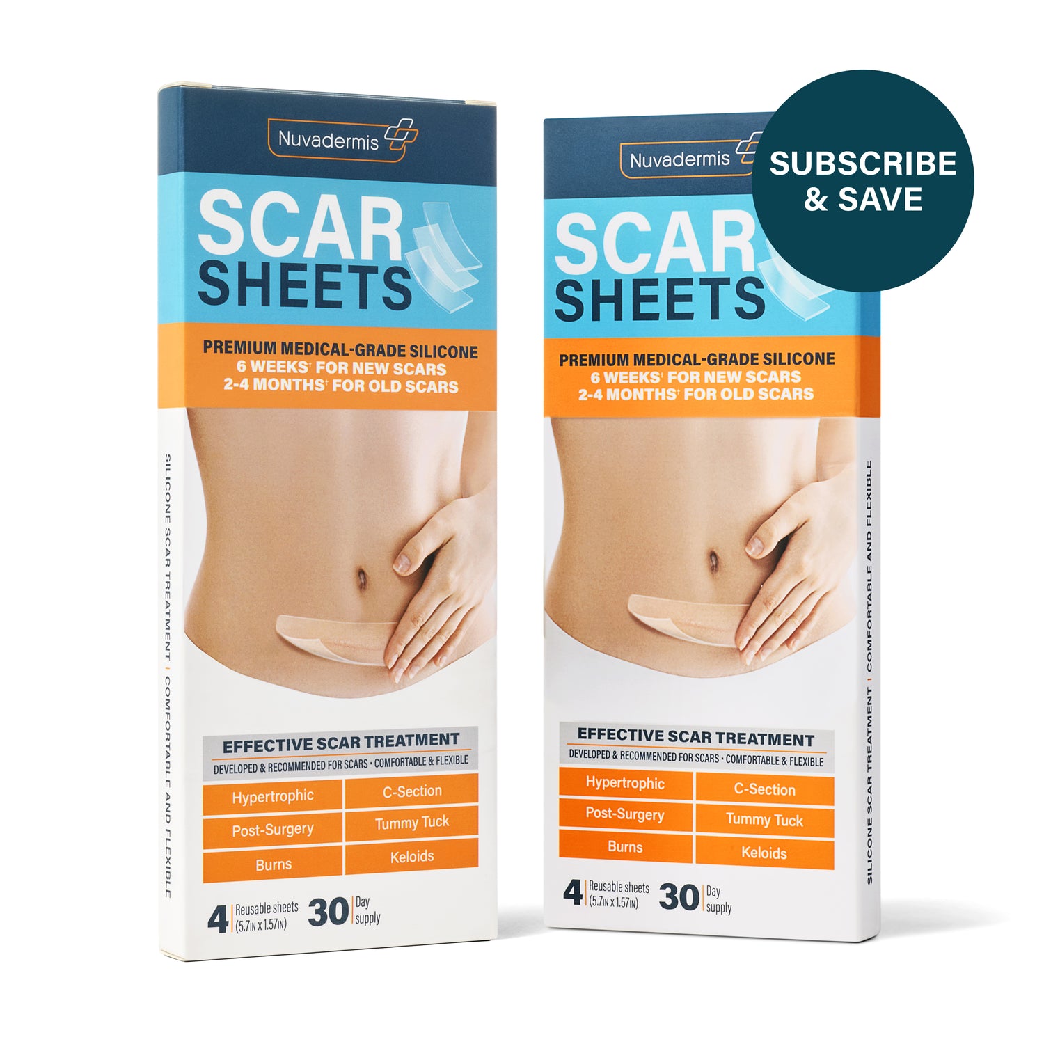 Silicone Scar Sheets - Light Skin Tone
