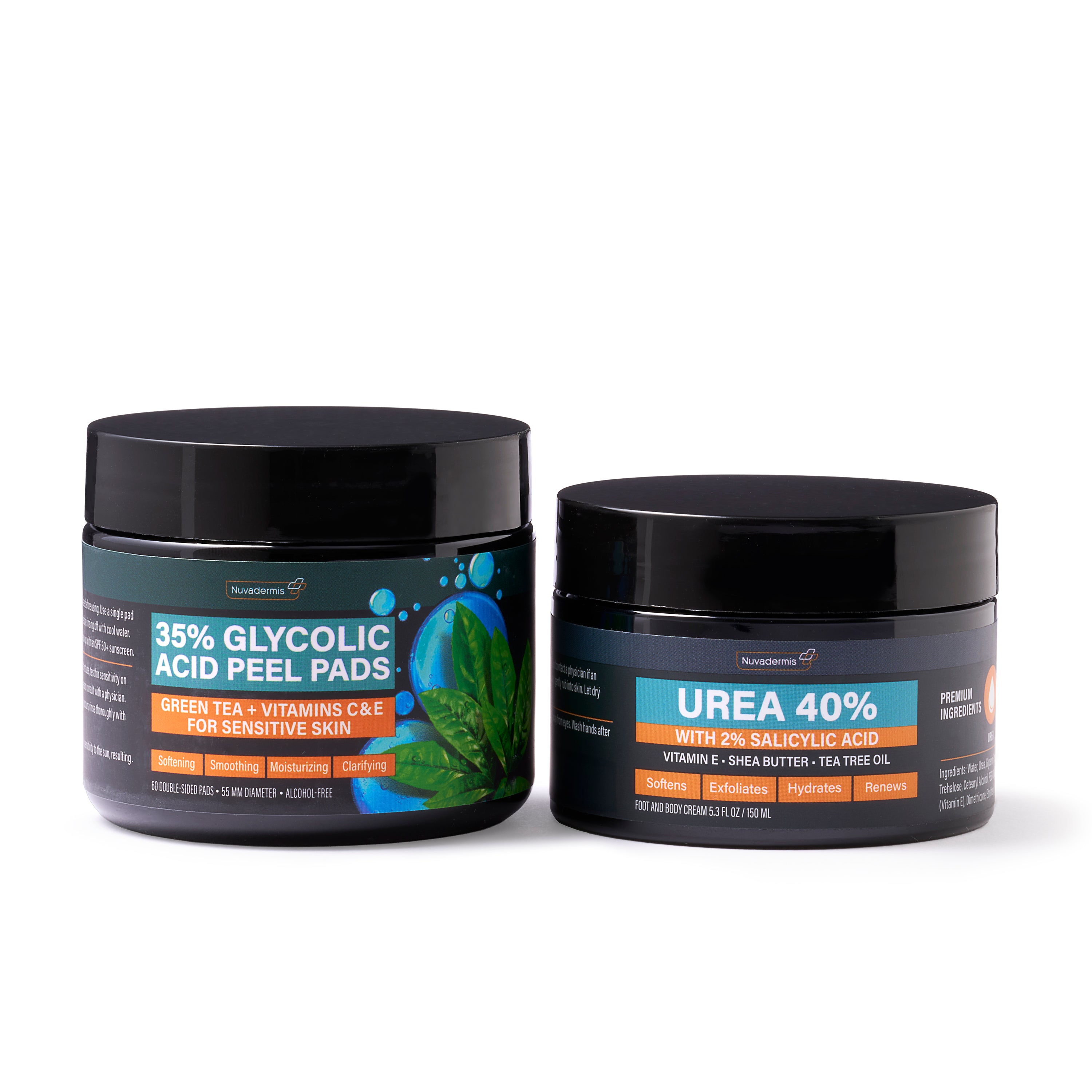 Exfoliation Duo – 40% Urea Cream + 35% Glycolic Acid Pads