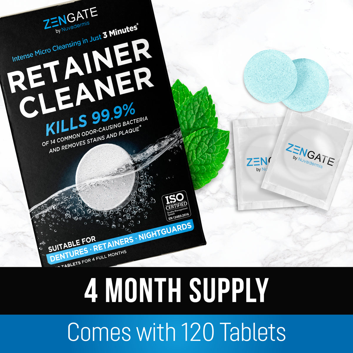 ZENGATE by Nuvadermis Retainer Cleaner Tablets