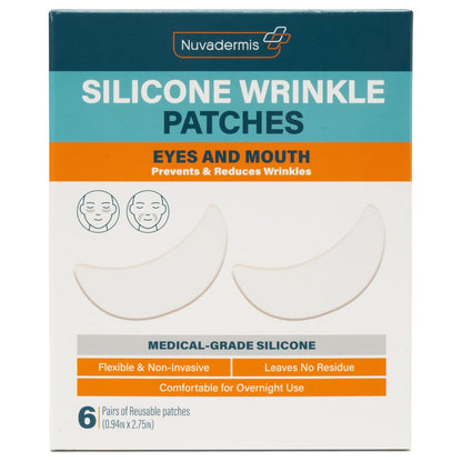 Silicone Wrinkle Patches for Eyes and Mouth - 6 Pairs