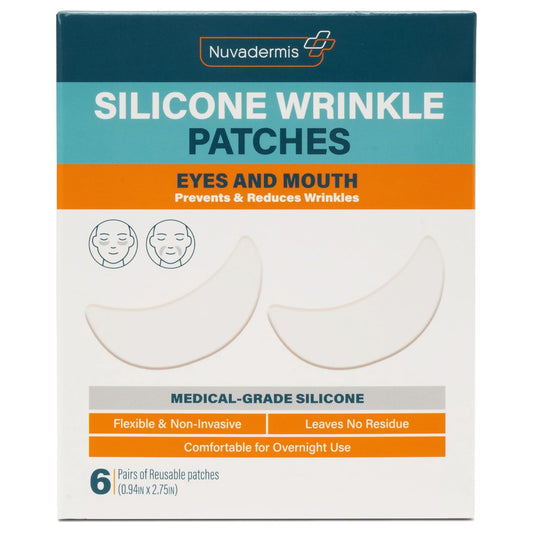 Silicone Wrinkle Patches for Eyes and Mouth - 6 Pairs