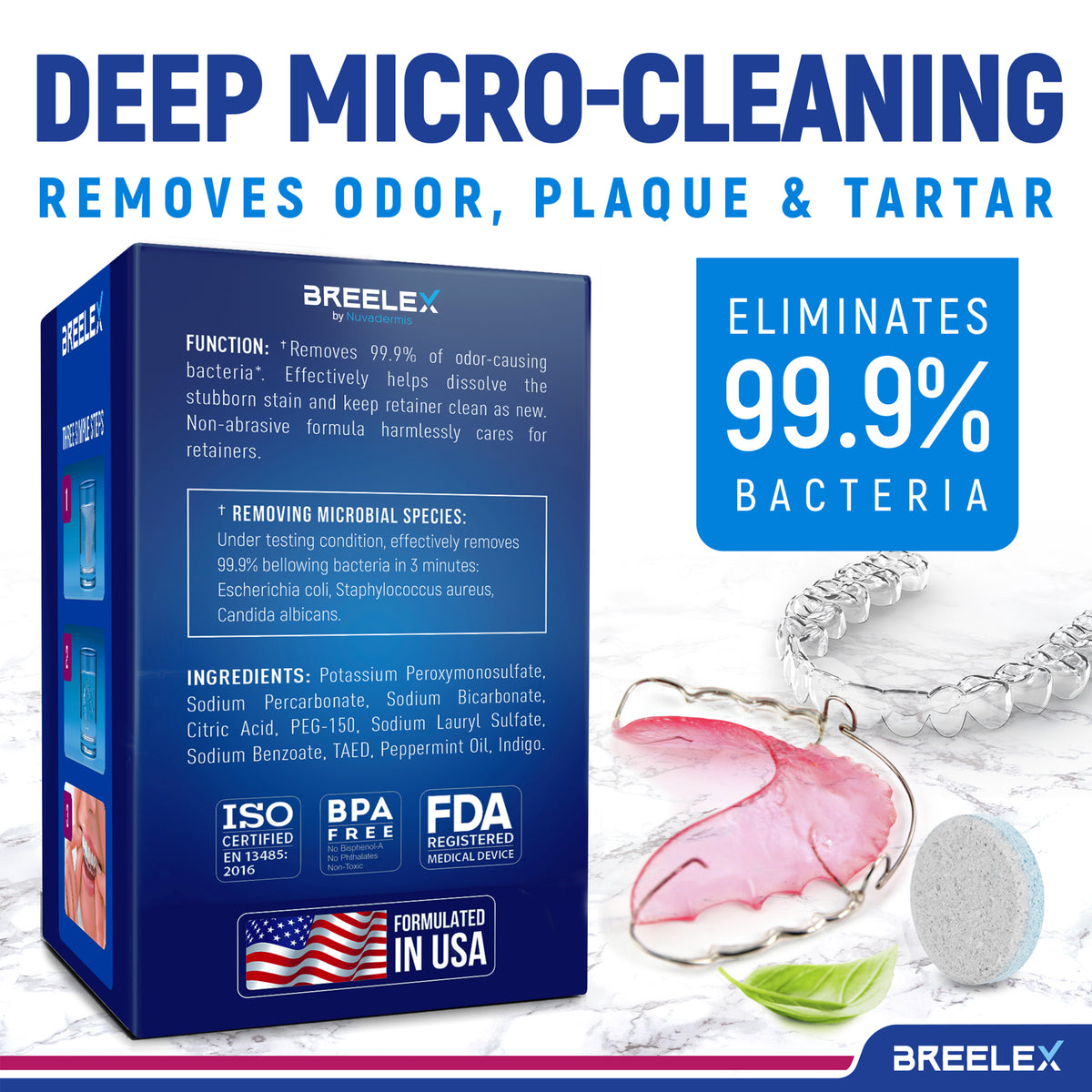 Breelex by Nuvadermis Retainer Cleaner Tablets