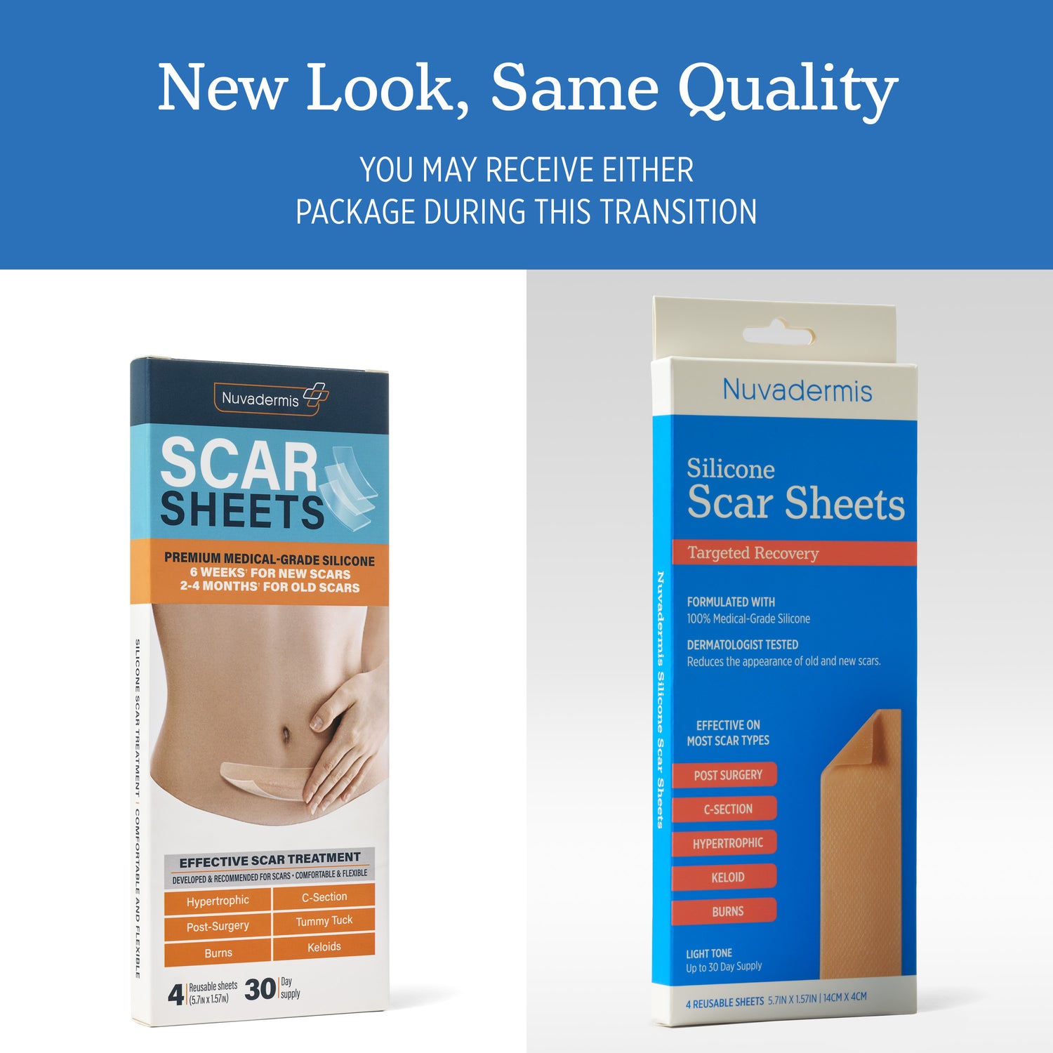 Silicone Scar Sheets- Light Skin Tone