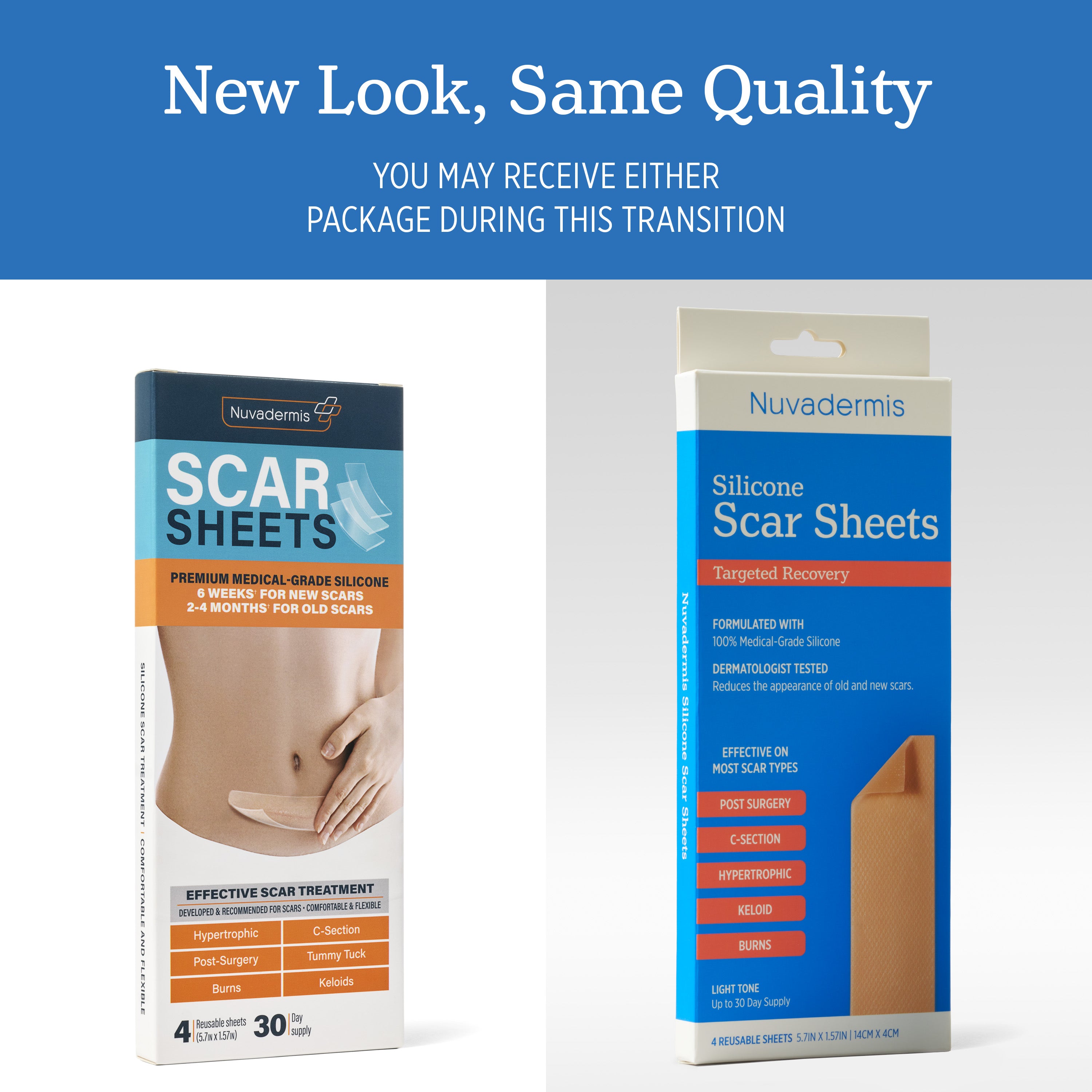 Silicone Scar Sheets- Light Skin Tone