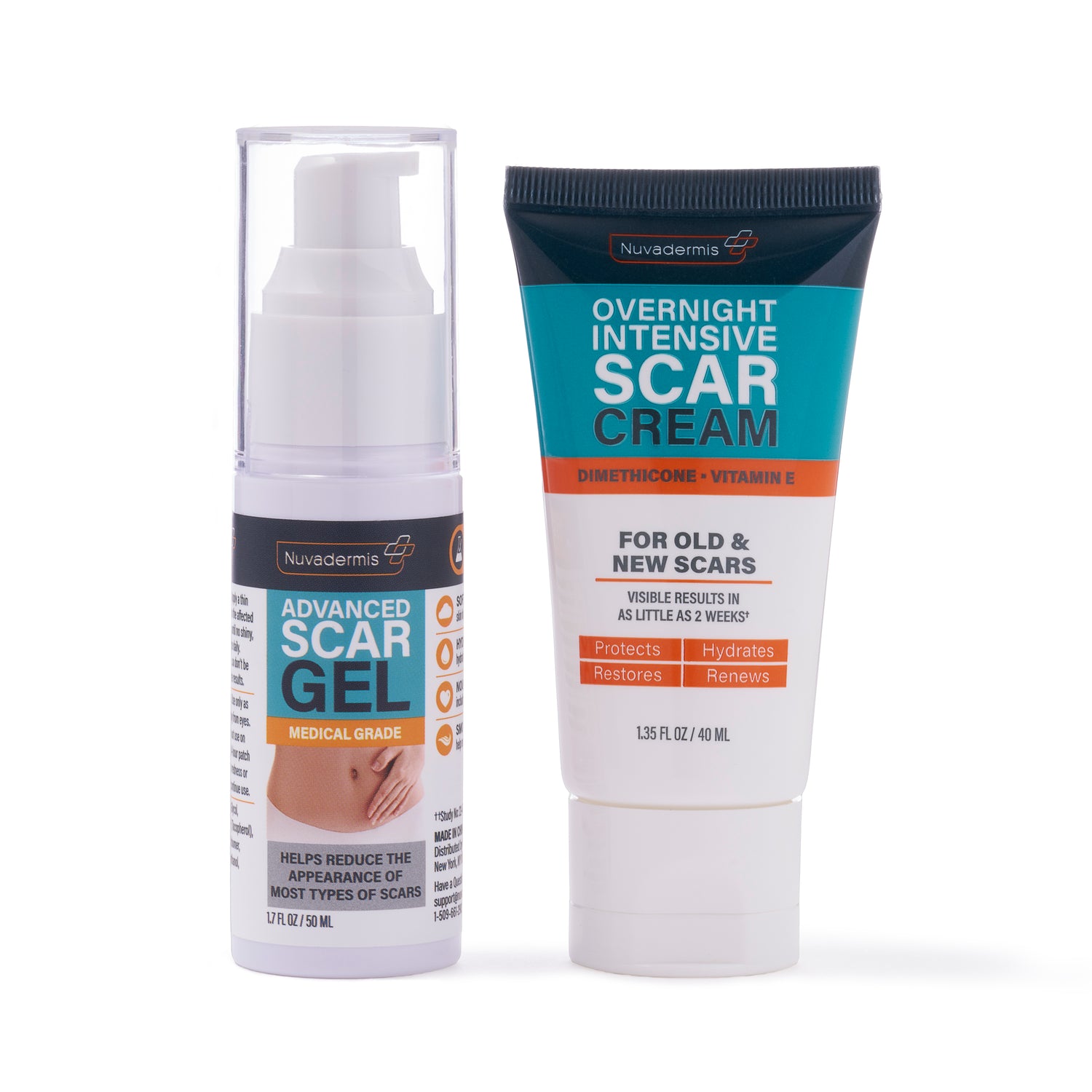 Scar Cream Duo: AM Scar Gel + PM Intensive Cream