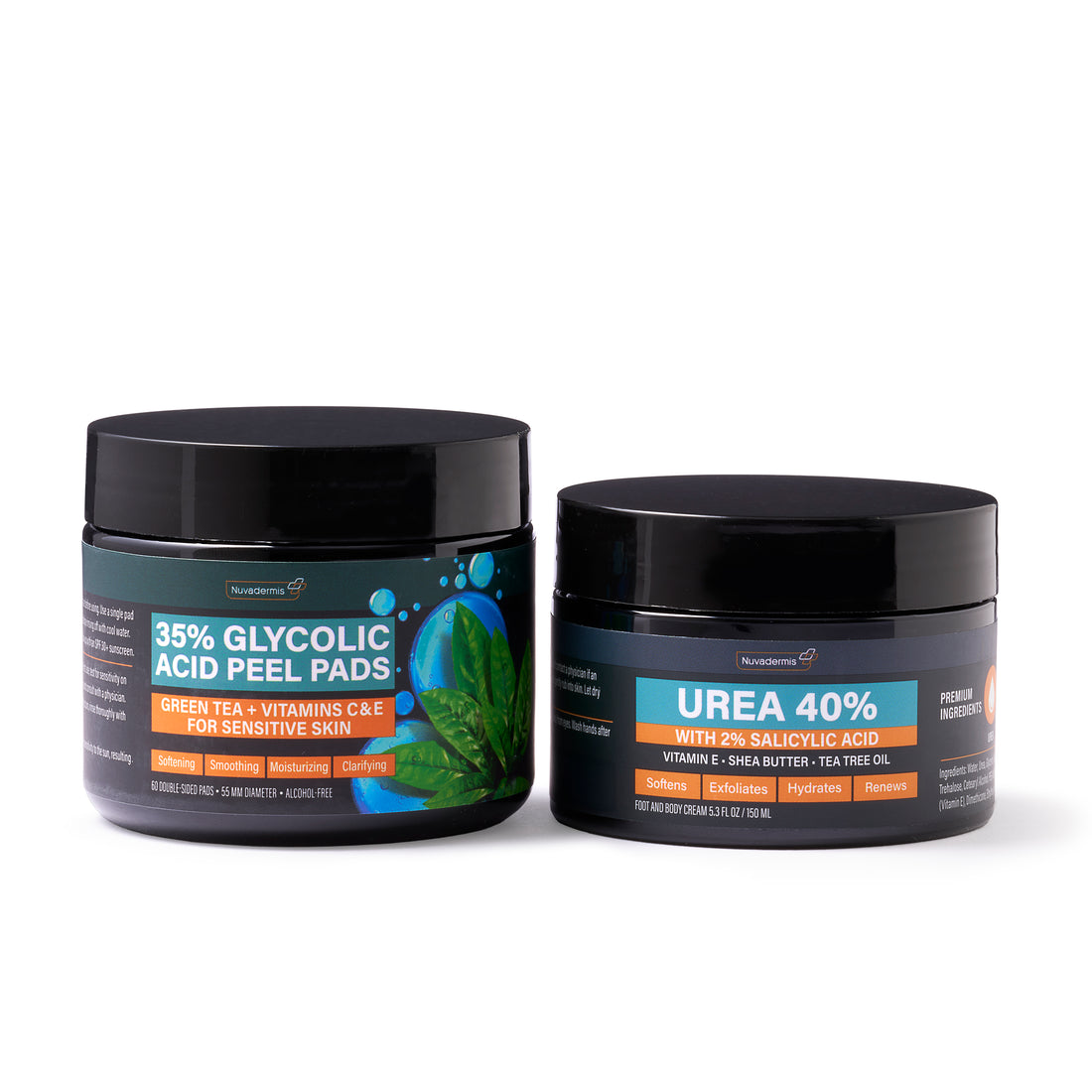 Exfoliation Duo – 40% Urea Cream + 35% Glycolic Acid Pads