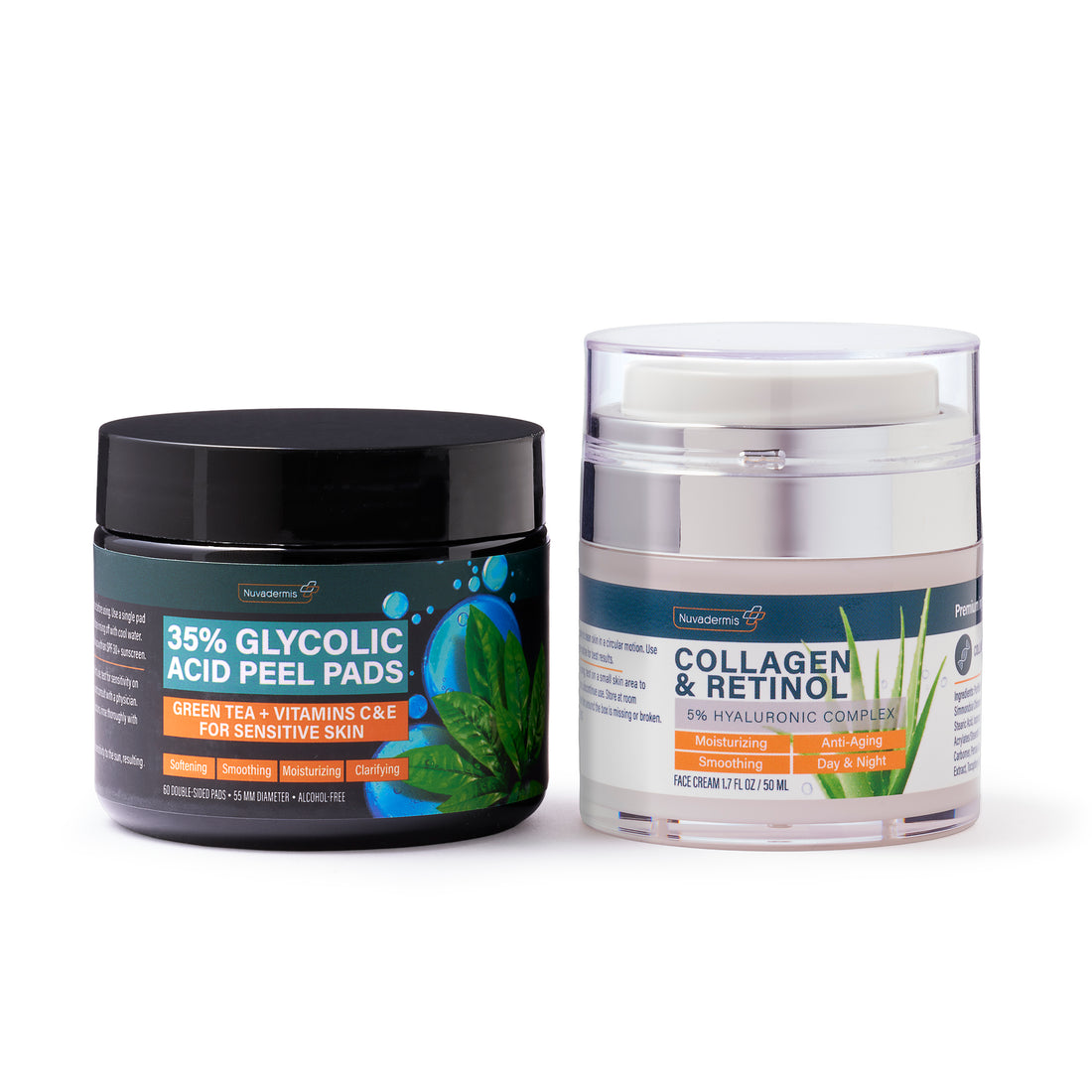 Renewal Duo: Glycolic Acid Pads + Collagen &amp; Retinol Cream